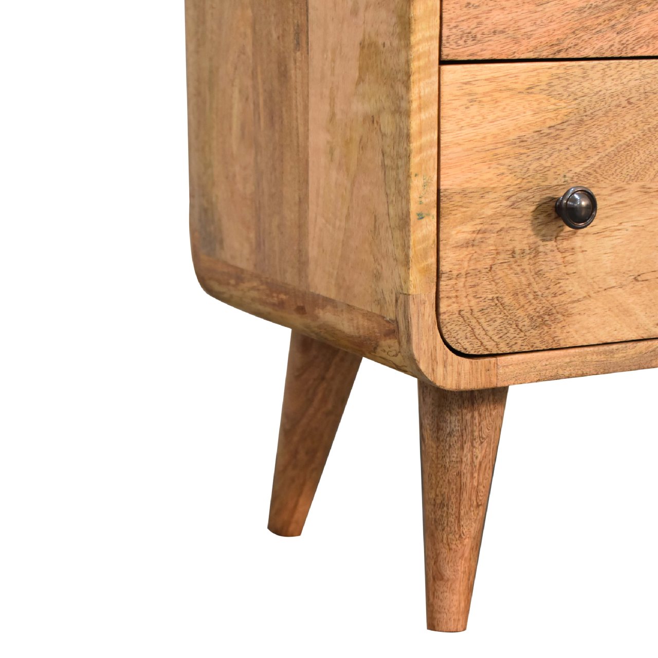 Mini Curved Oak-ish Chest 100% Solid Mango Wood