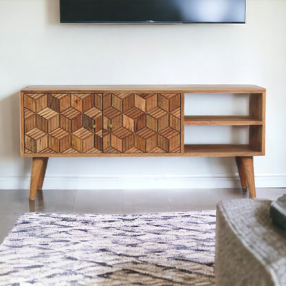 Cubana Mango Wood TV & Media Unit. 100% Solid Mango Wood