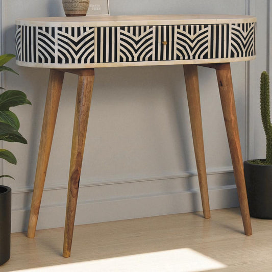 Edessa Bone Inlay Console Table 100% Solid Mango Wood