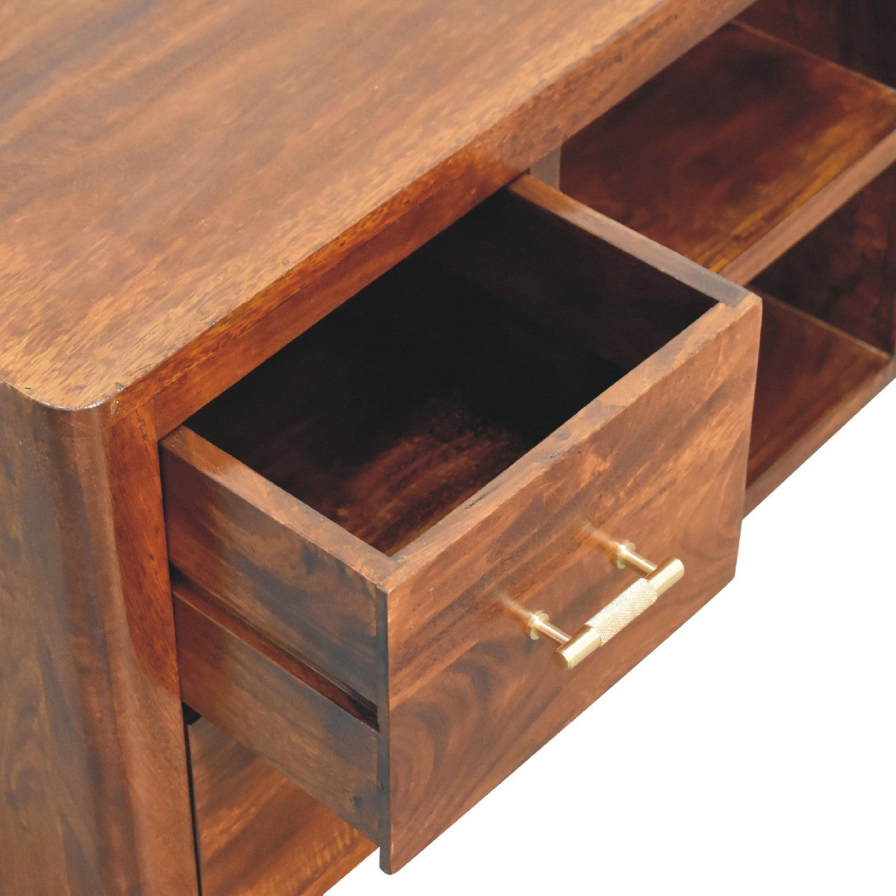 Luca Media Unit 100% Solid Mango Wood