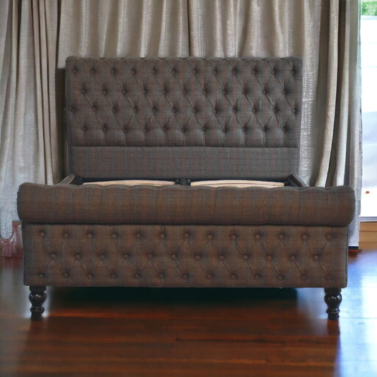 Multi Tweed Bed. 100% Sold Mango Wood