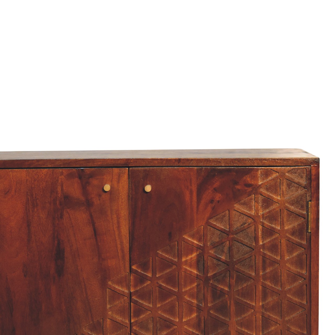 Chestnut Dice Cabinet 100% Solid Mango Wood