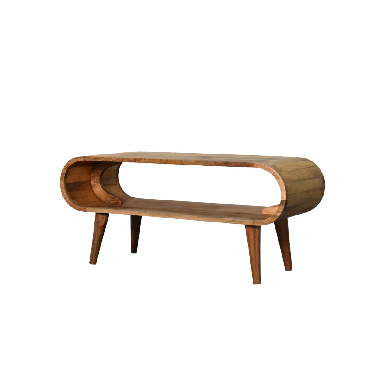 Amaya Nordic Style Oak-ish Coffee Table 100% Solid Mango Wood