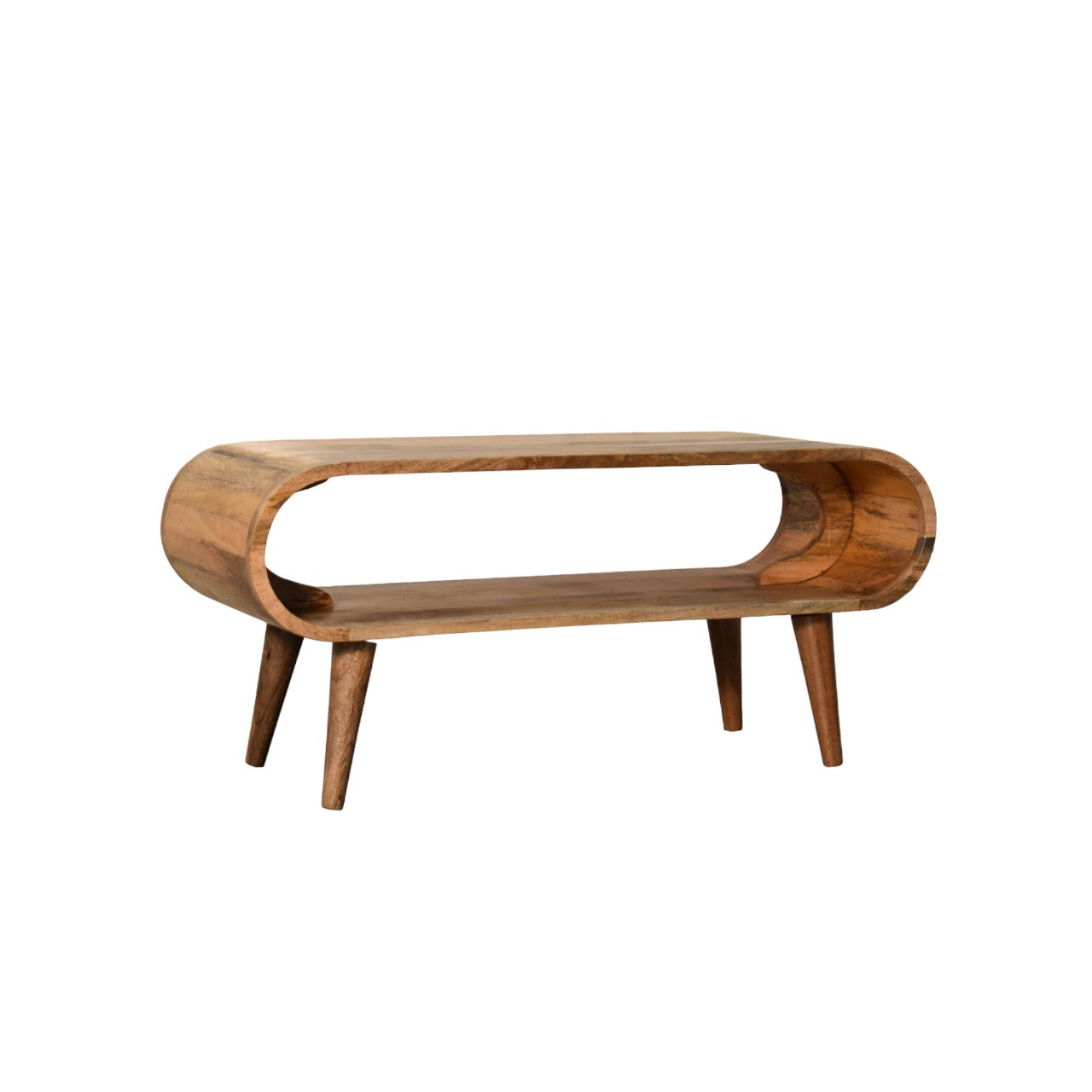 Amaya Nordic Style Oak-ish Coffee Table 100% Solid Mango Wood