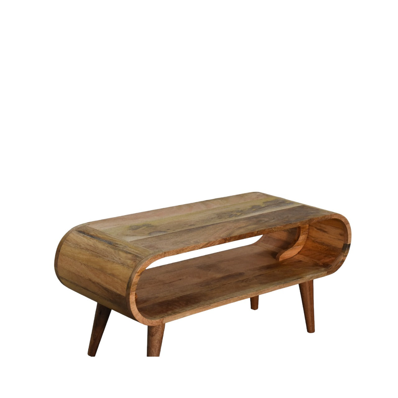 Amaya Nordic Style Oak-ish Coffee Table 100% Solid Mango Wood