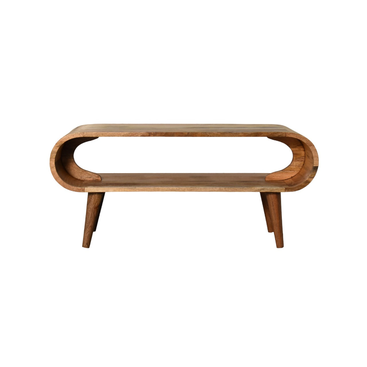 Amaya Nordic Style Oak-ish Coffee Table 100% Solid Mango Wood