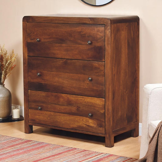 Aspen Chest 100% Solid Mango Wood Chestnut Finish