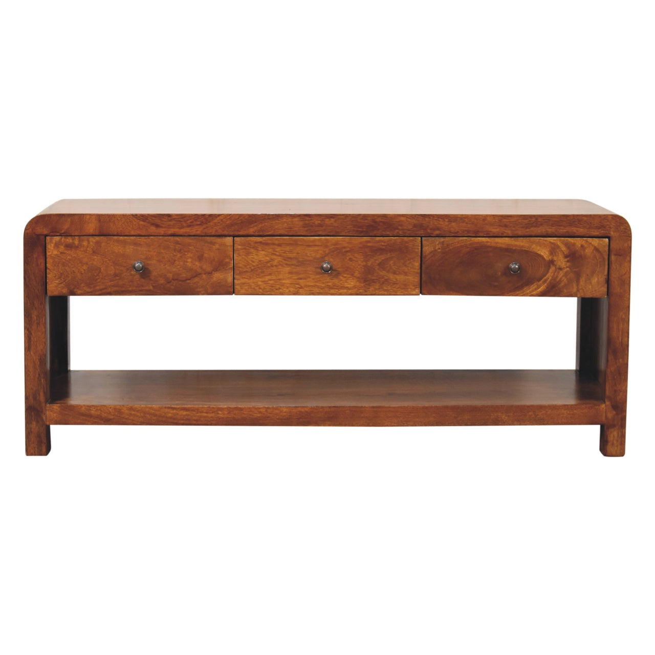 Aspen Media Unit 100% Solid Wood Mango