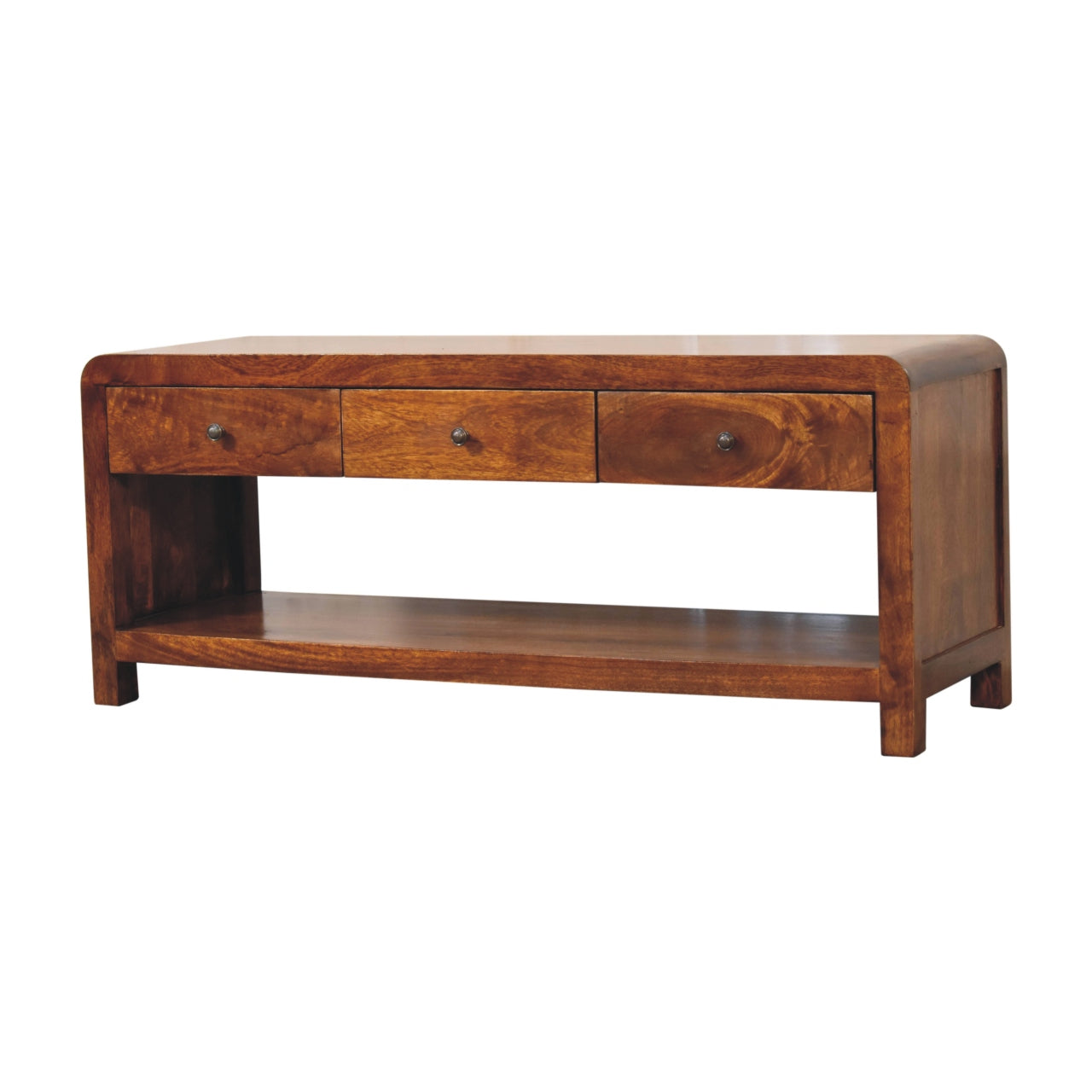 Aspen Media Unit 100% Solid Wood Mango