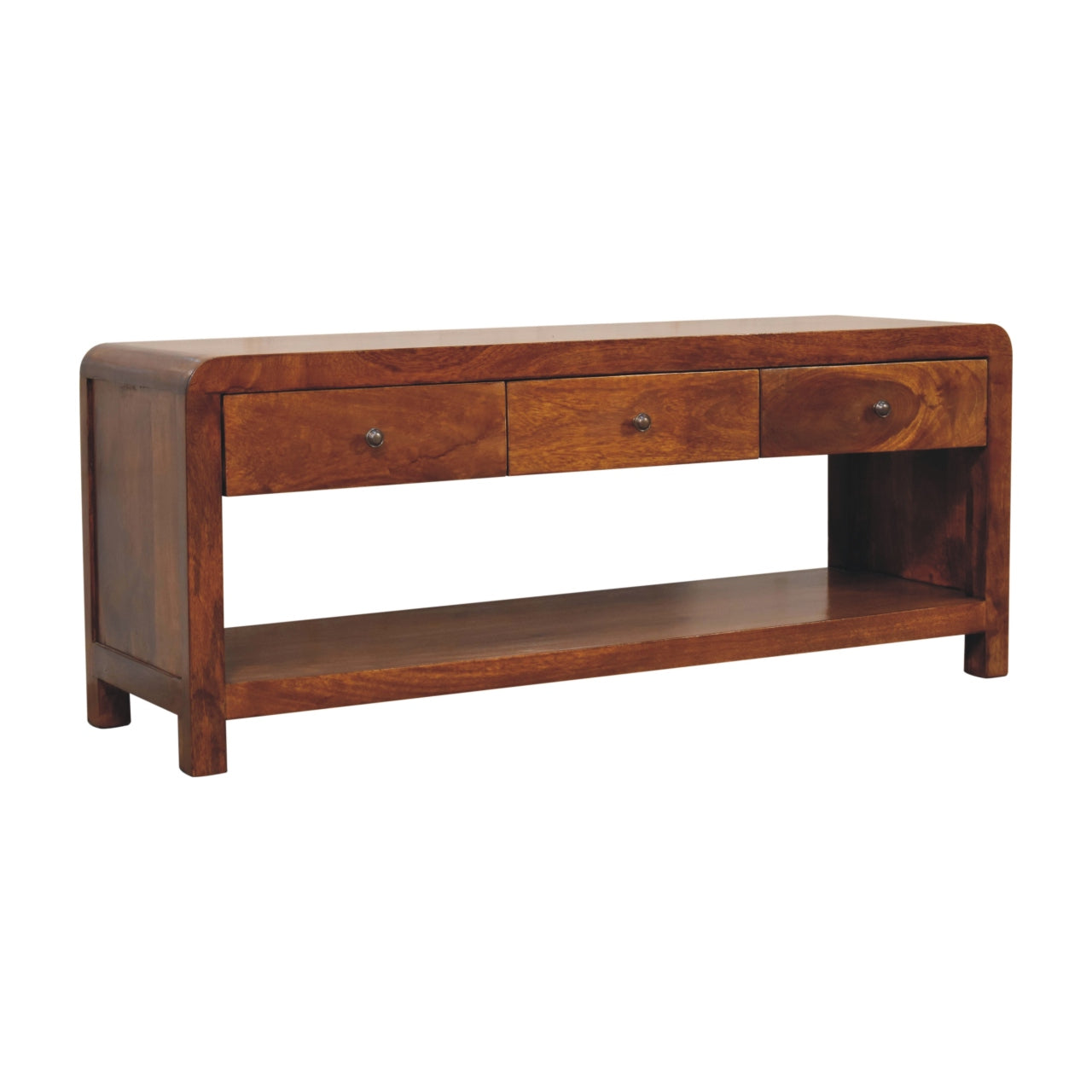 Aspen Media Unit 100% Solid Wood Mango