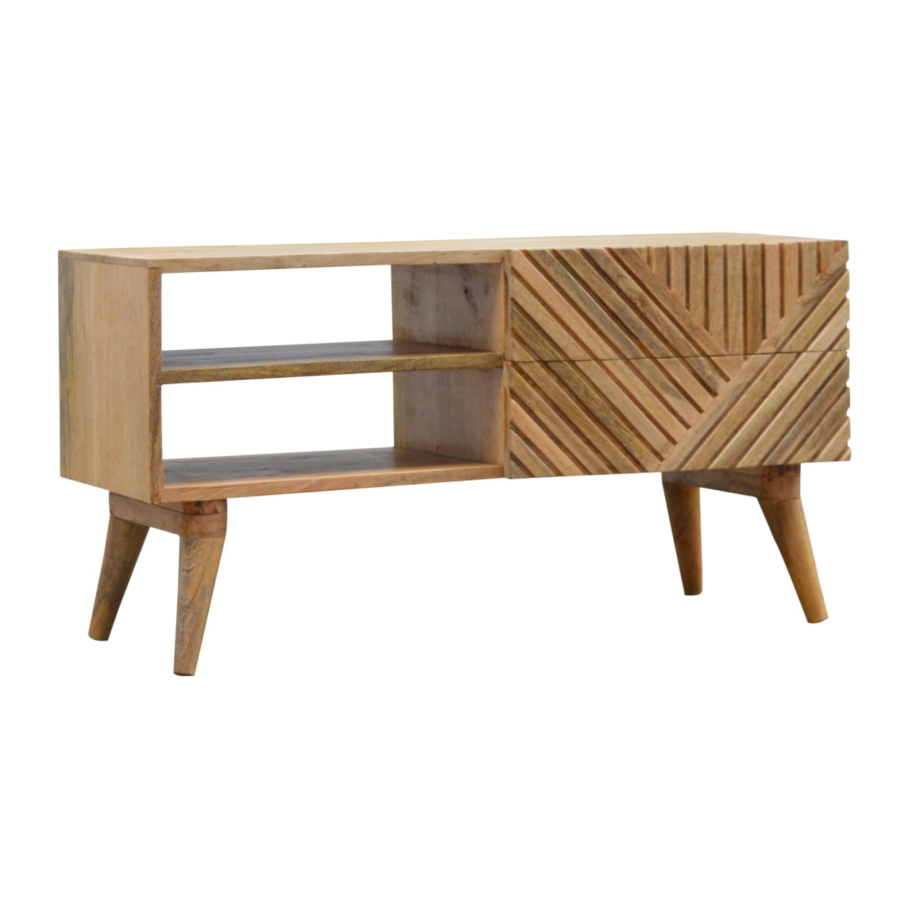 Lille Media Unit 100% Solid Mango Wood