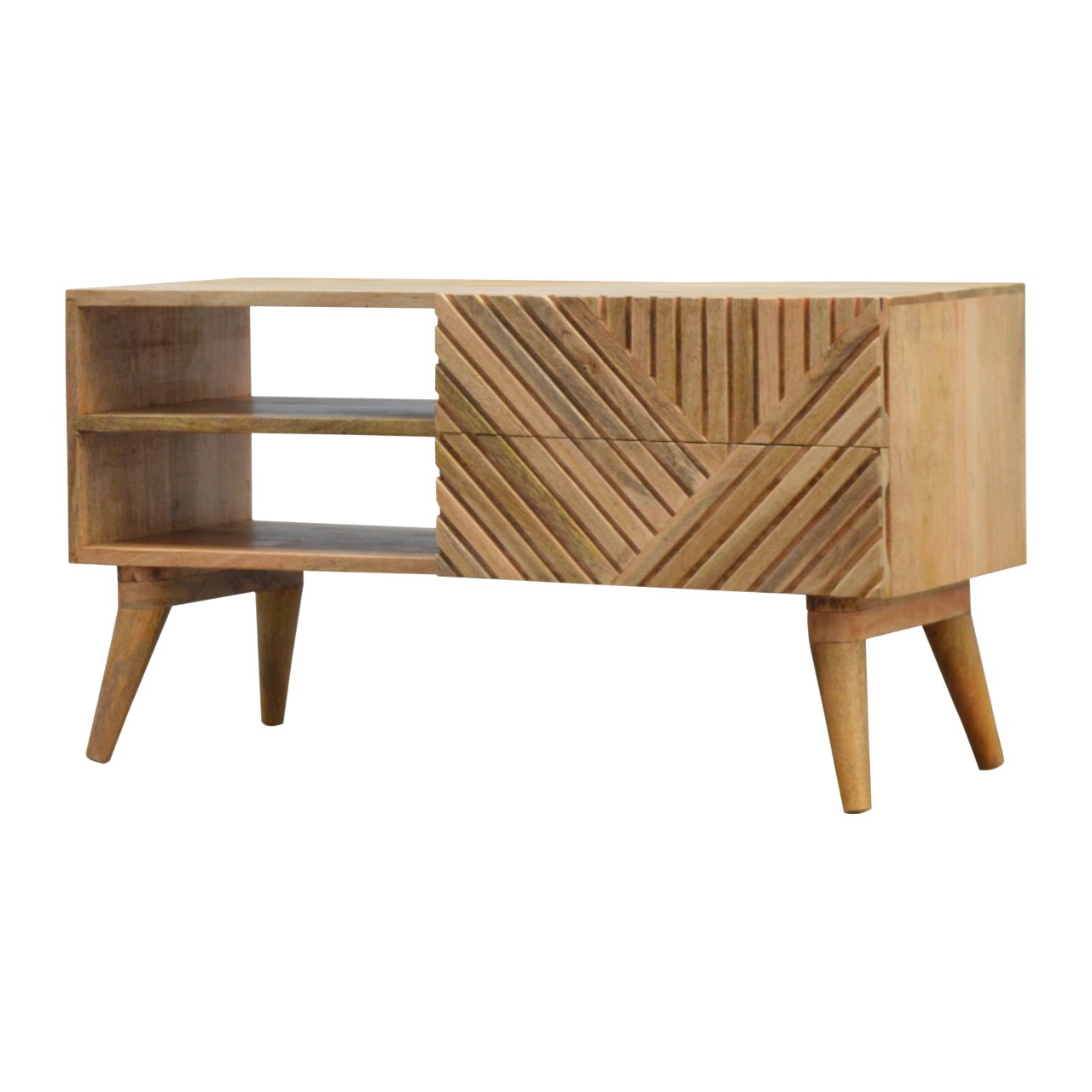 Lille Media Unit 100% Solid Mango Wood