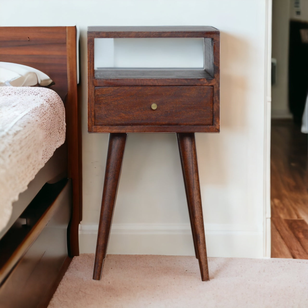 Mini Cherry Bedside. 100% Solid Mango Wood