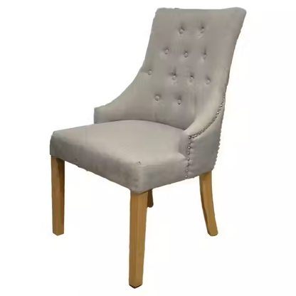 Windsor Fabric Dining Chair, Solid Oak Legs. 3 Colours Available