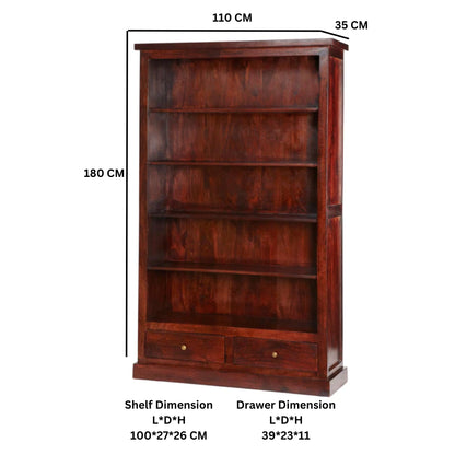 Jaipur Dark Mango Large Bookcase Solid Mango Wood