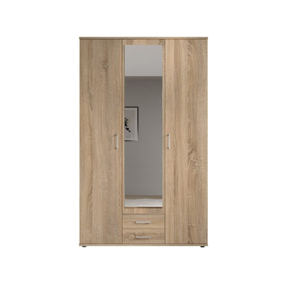 Karl Hinged Door Wardrobe 120cm White or Oak Sonoma