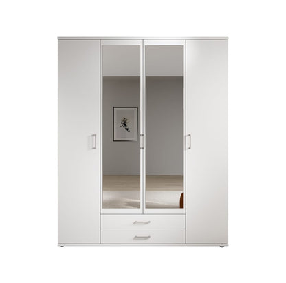 Karl Hinged Door Wardrobe 160cm White or Oak Sonoma