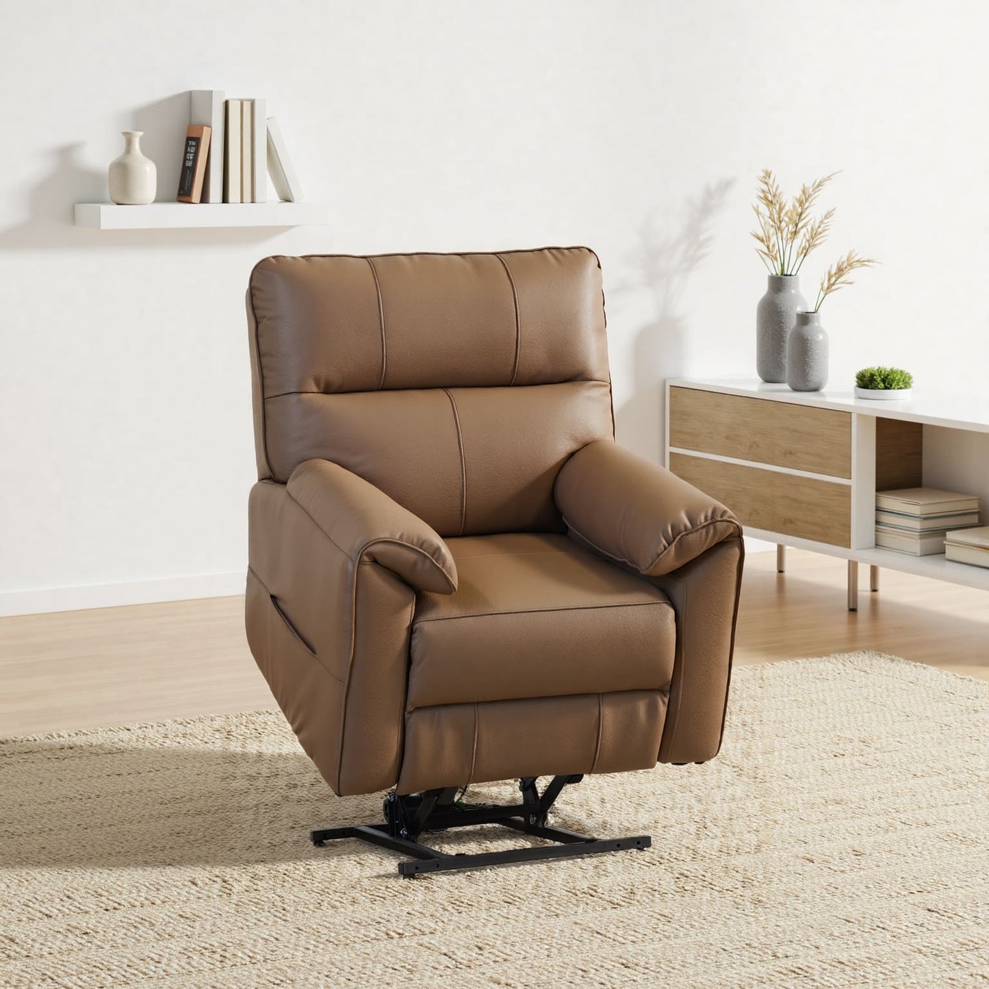 Knightsbridge Leather Recliner - Dual Motor with Heating & Massage