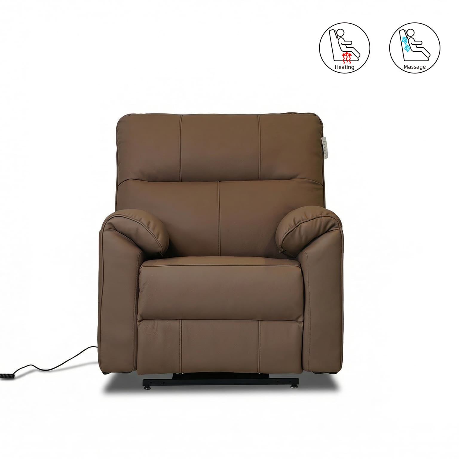 Knightsbridge Leather Recliner - Dual Motor with Heating & Massage