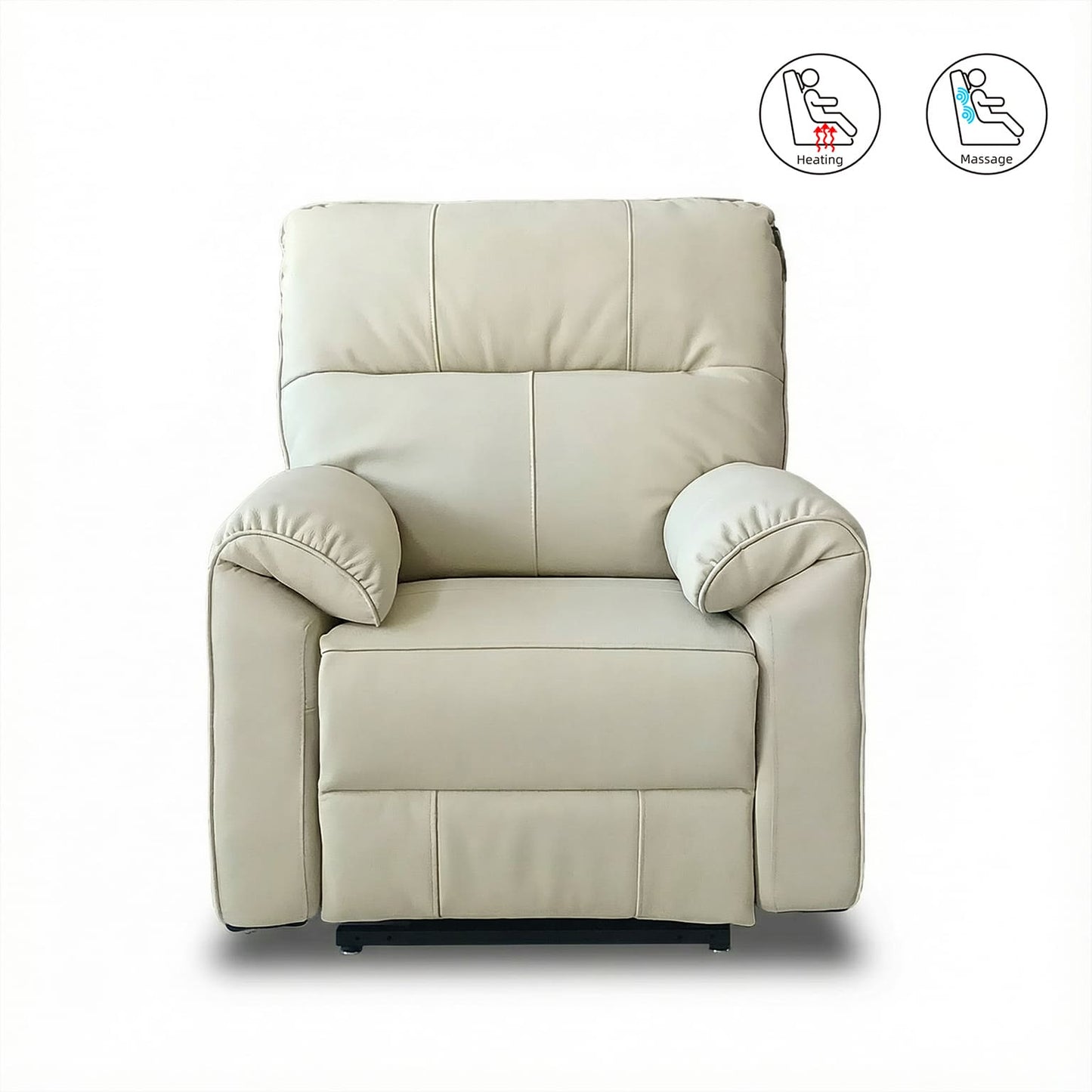 Knightsbridge Leather Recliner - Dual Motor with Heating & Massage