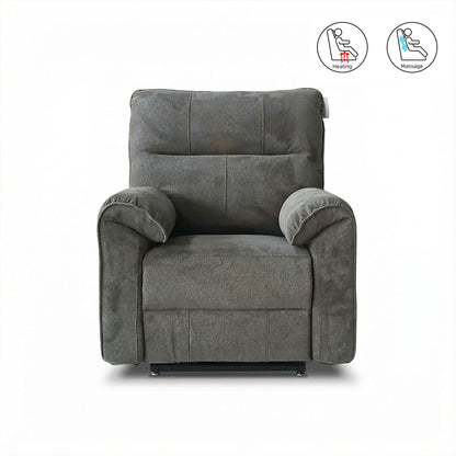 Knightsbridge Recliner - Dual Motor Light or Dark Grey Fabric