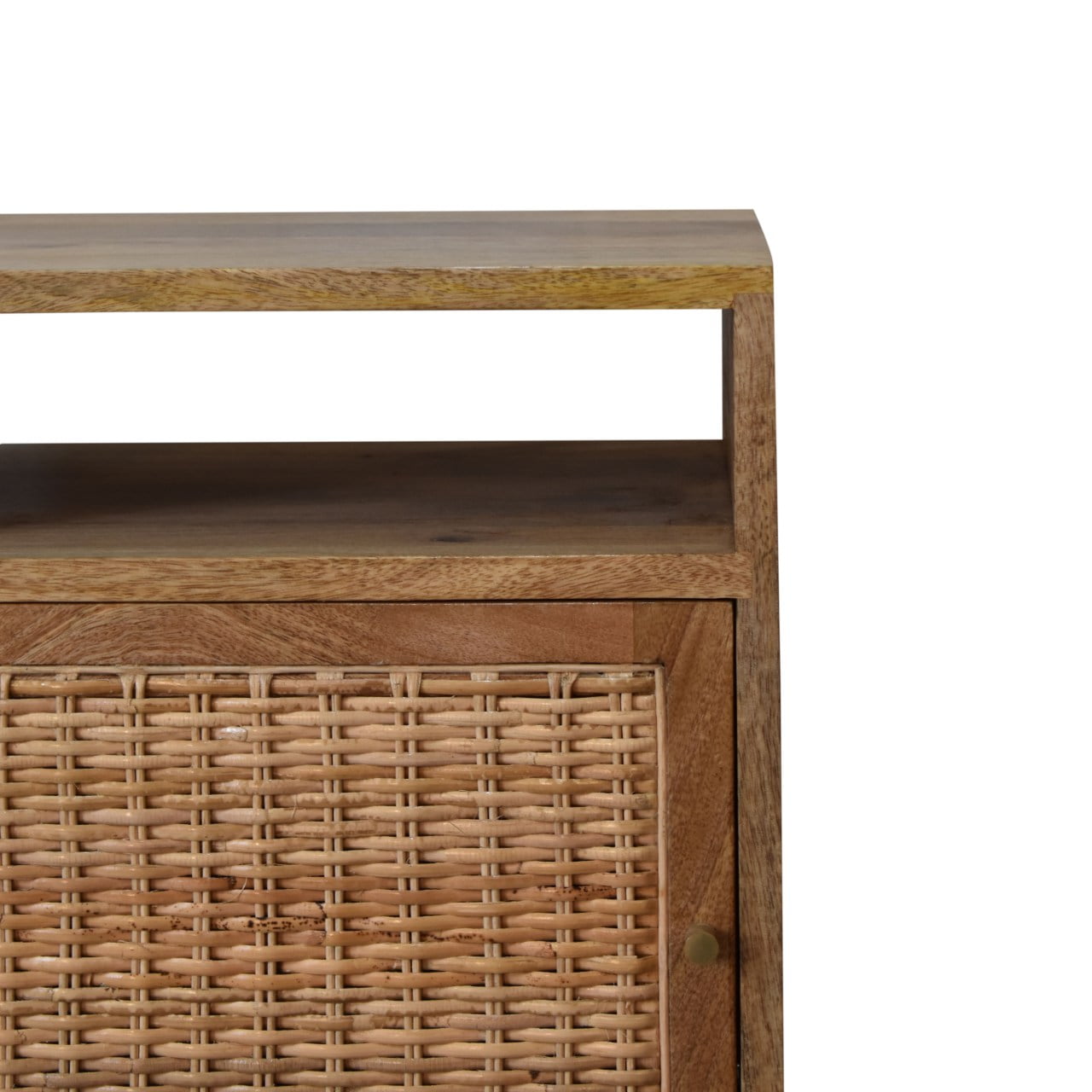 Knit Door Bedside. 100% Solid Mango Wood