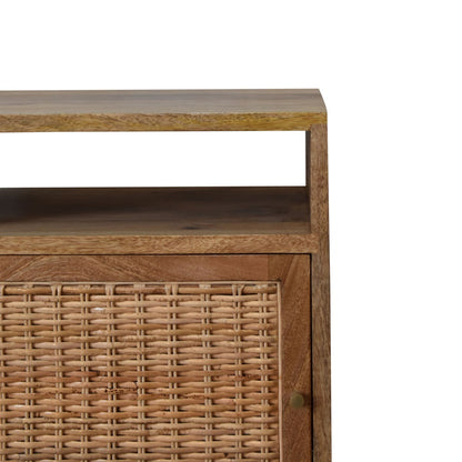 Knit Door Bedside. 100% Solid Mango Wood