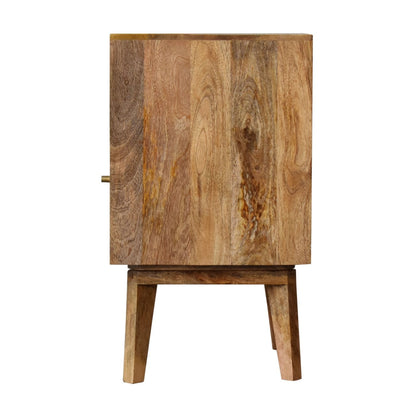 Knit Door Bedside. 100% Solid Mango Wood