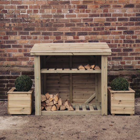 LOG STORE WITH KINDLING SHELF 4ft x 4ft
