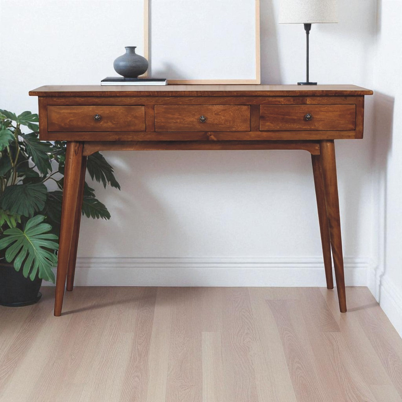 Large  Chestnut Console. 100% Solid Mango Wood