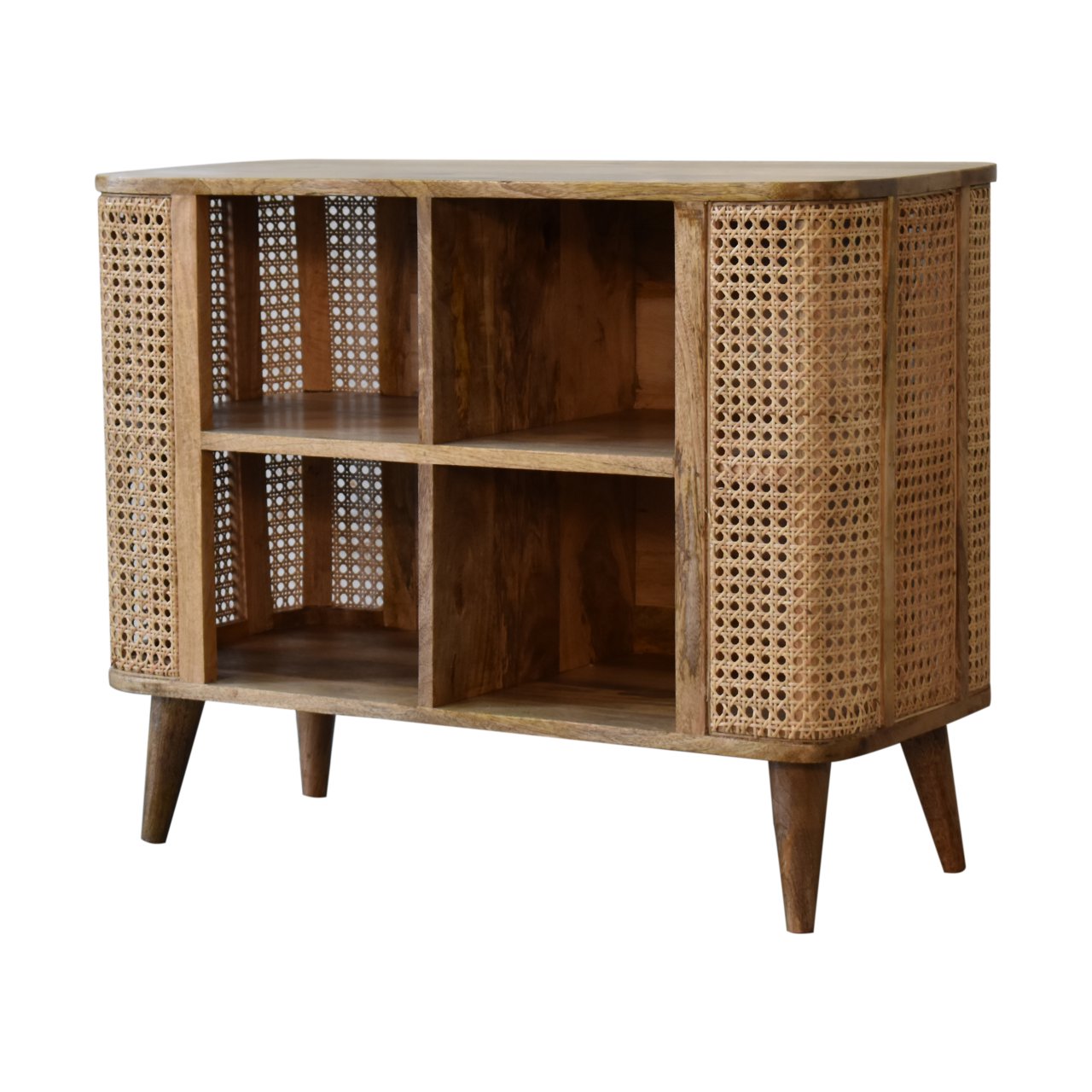Larissa Open Double Cabinet. 100% Solid Mango Wood