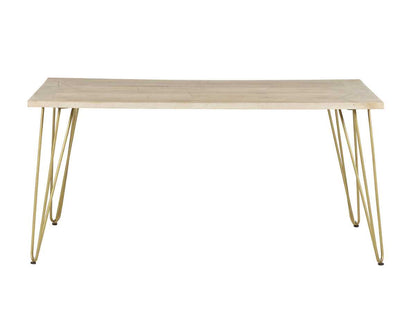 Light Gold Dining Table. 100% Solid Mango Wood.