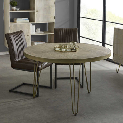 Light Gold Dining Table. 100% Solid Mango Wood