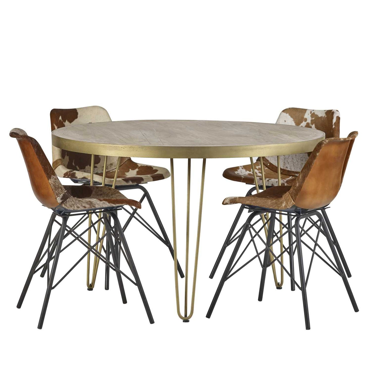 Light Gold Dining Table. 100% Solid Mango Wood