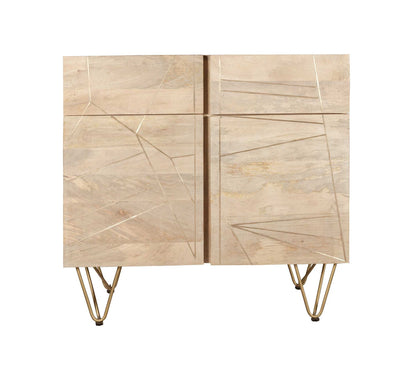 Light Gold  Sideboard. 100% Solid Mango Wood