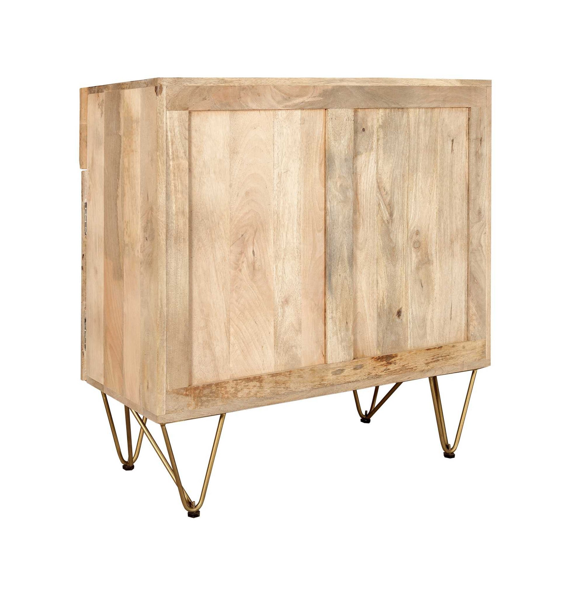 Light Gold  Sideboard. 100% Solid Mango Wood