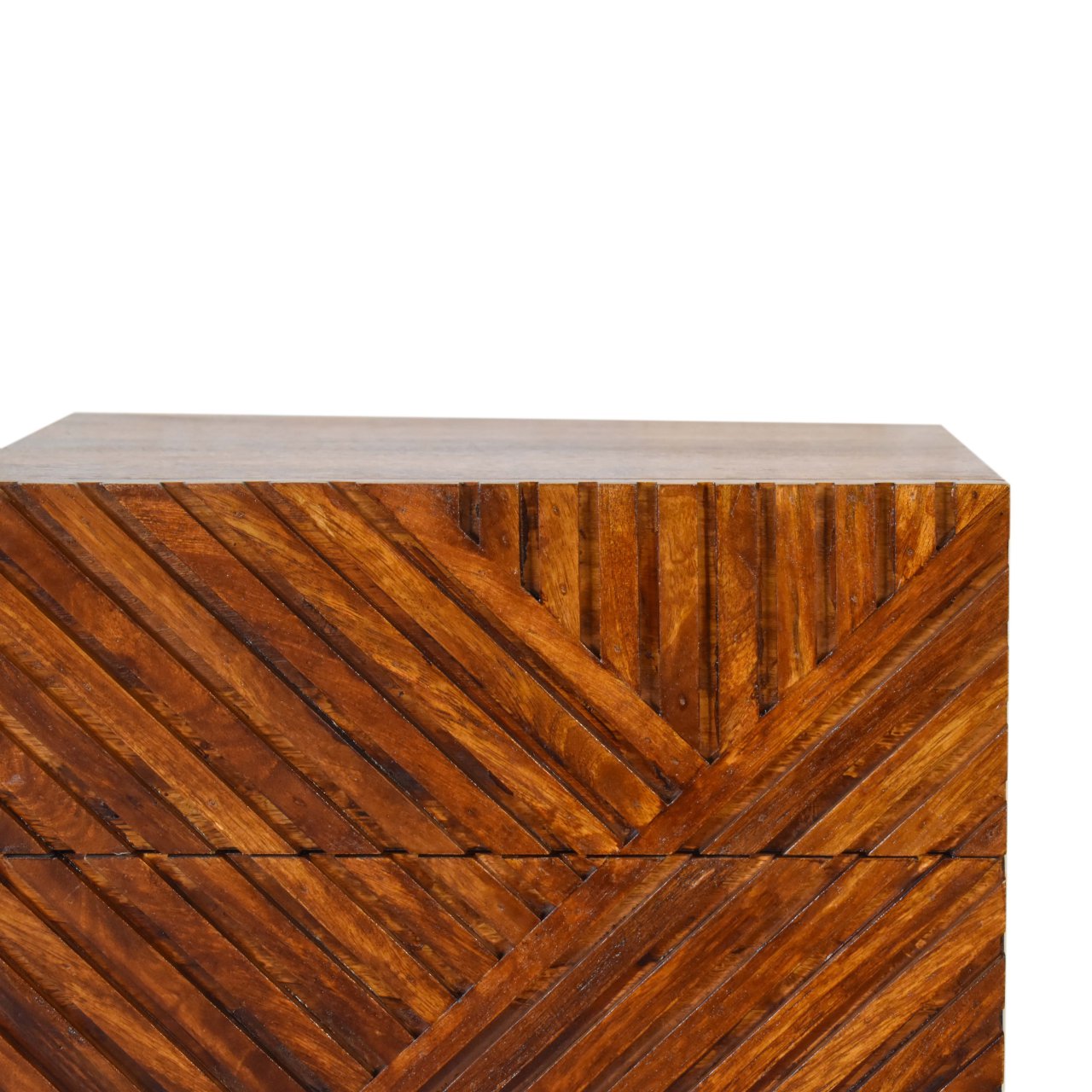 Lille  Chestnut Bedside. 100% Solid Mango Wood