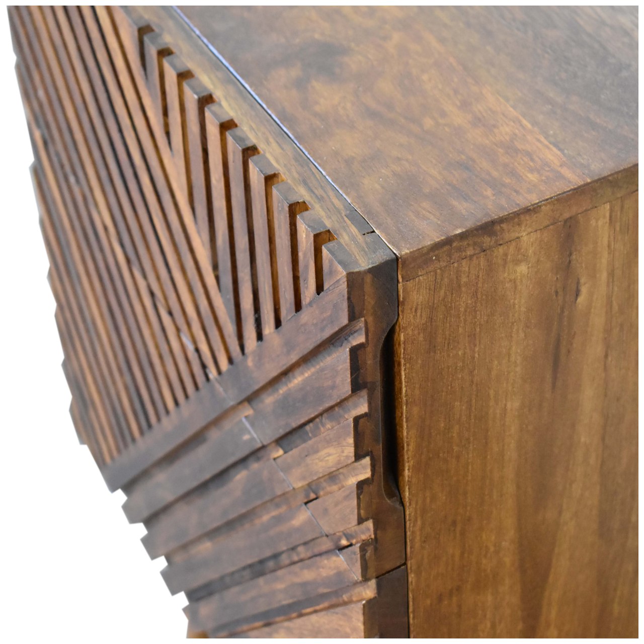 Lille  Chestnut Bedside. 100% Solid Mango Wood