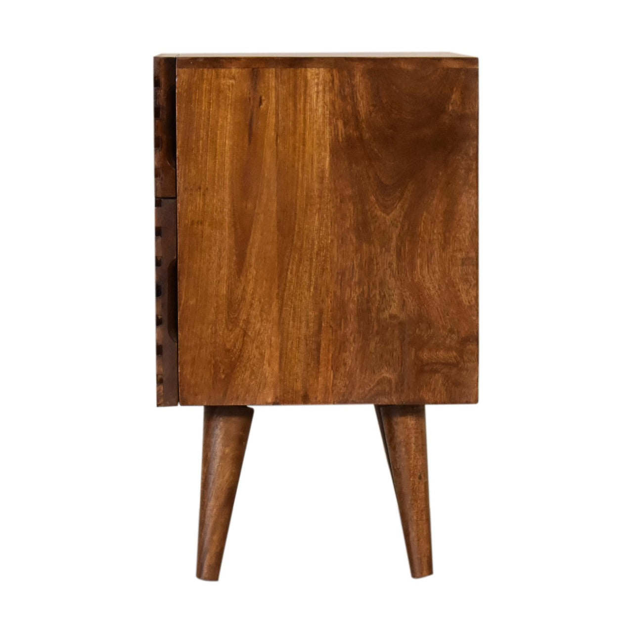 Lille  Chestnut Bedside. 100% Solid Mango Wood