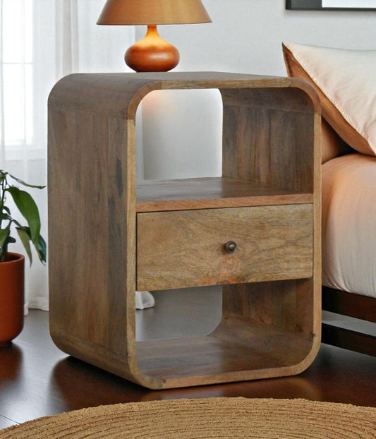 London Bedside. 100% Solid Mango Wood
