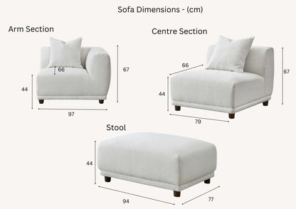 Footstool for Aluxo Lottie Corner Group