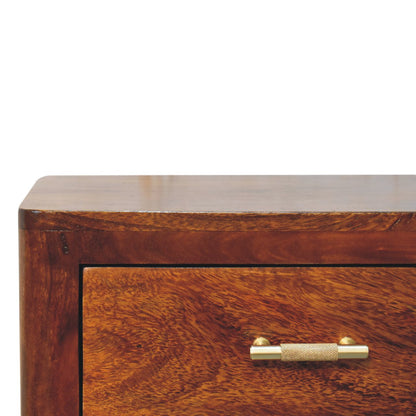 Luca Bedside. 100% Solid Mango Wood