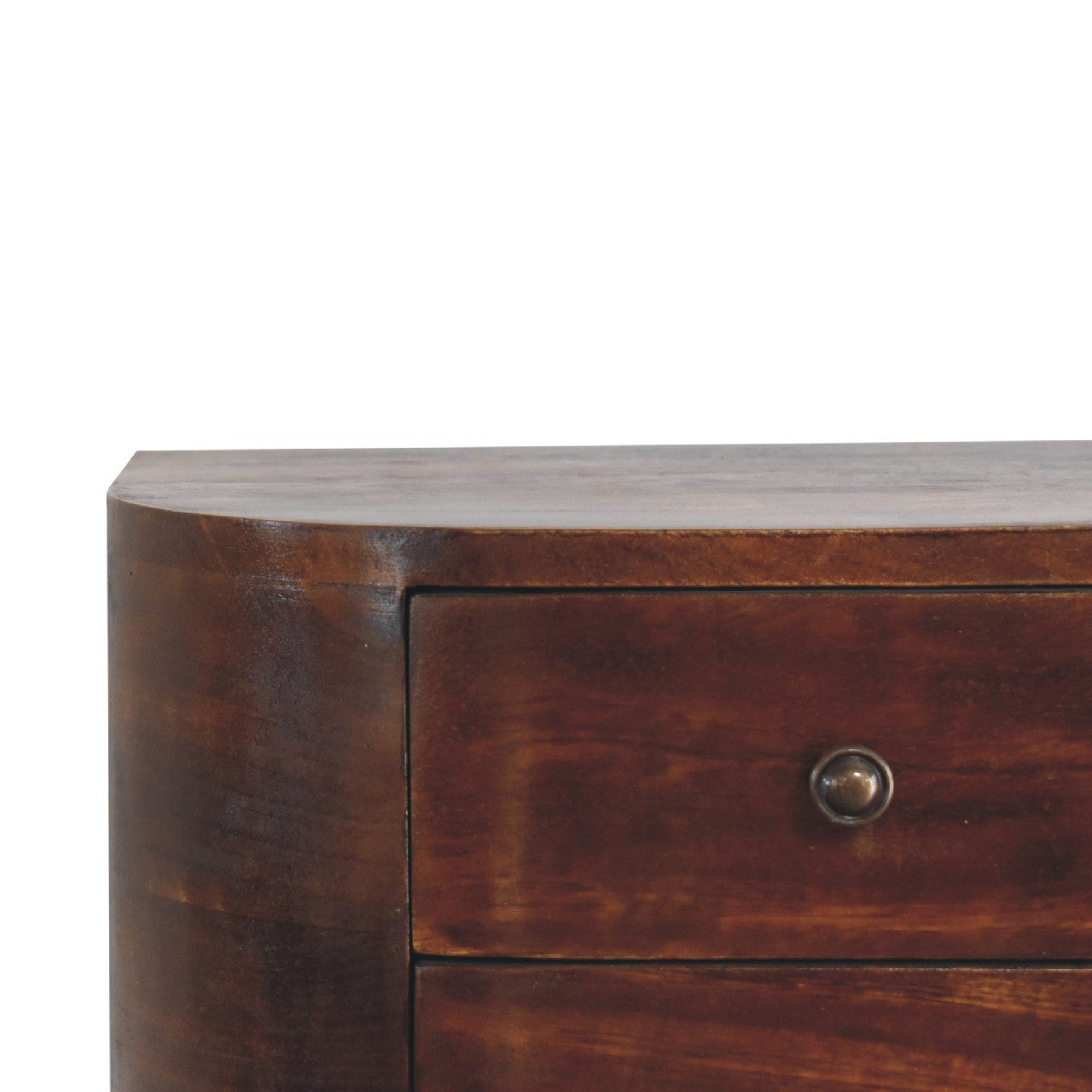 Lunar 2 Drawer Floating Bedside. 100% Solid Mango Wood