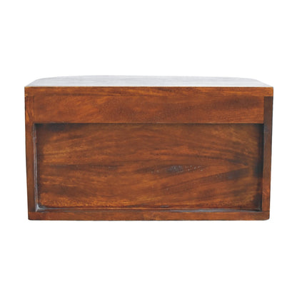 Lunar 2 Drawer Floating Bedside. 100% Solid Mango Wood