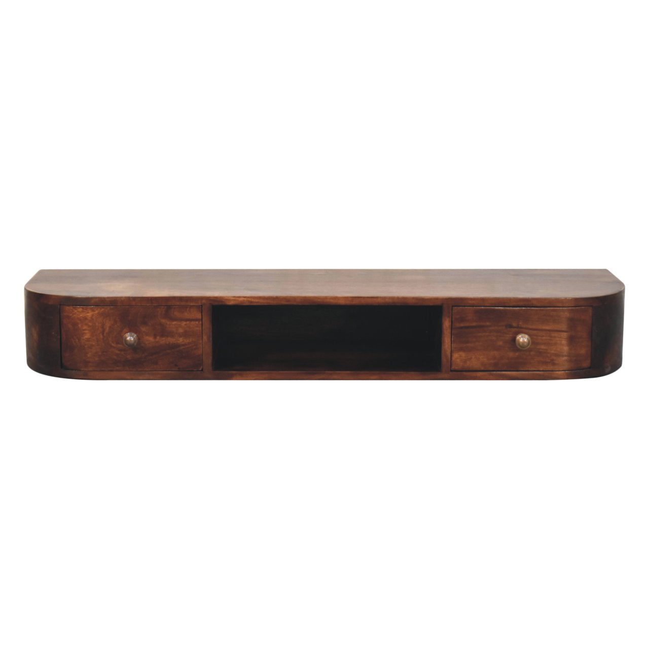 Lunar  Chestnut Console. 100% Solid Mango Wood