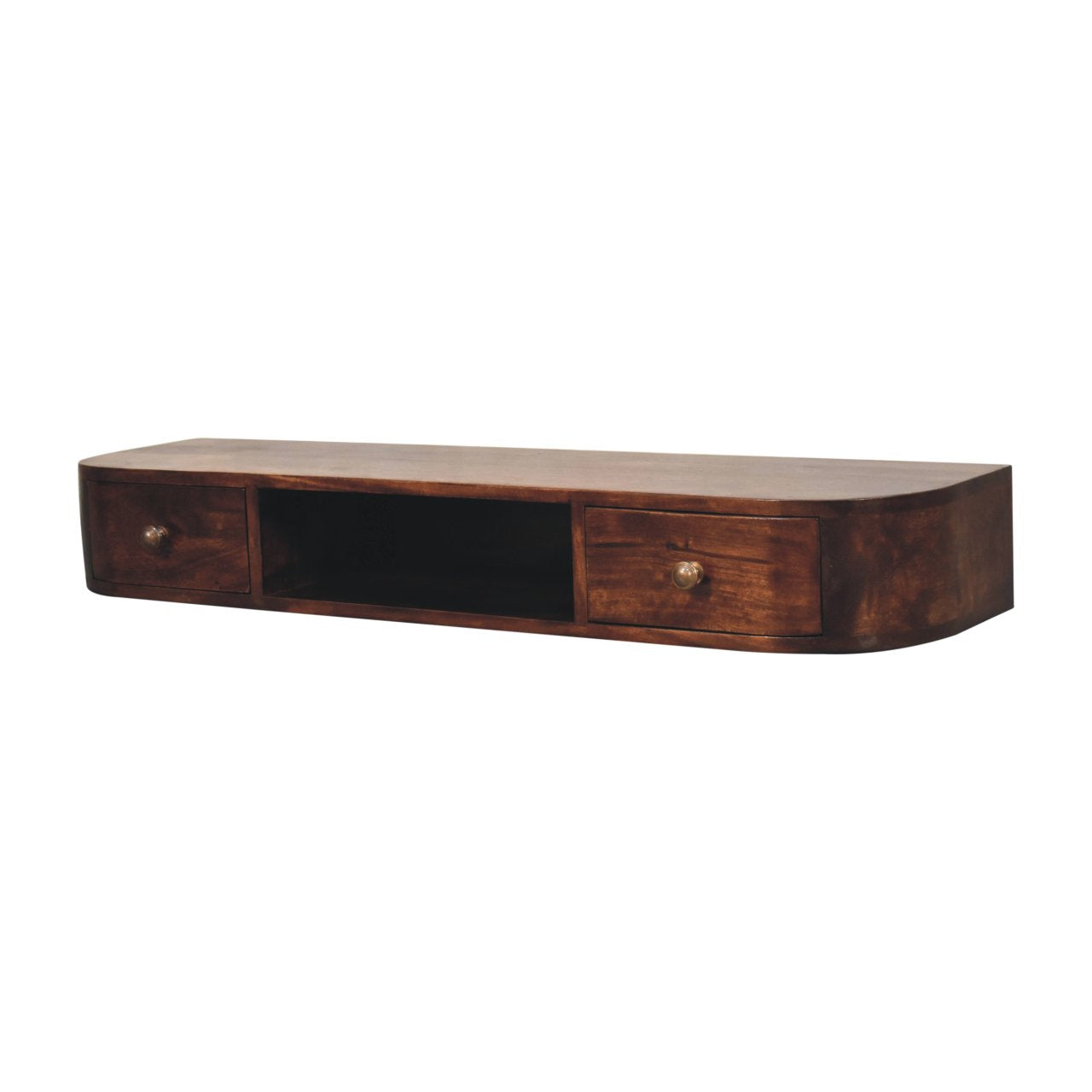Lunar  Chestnut Console. 100% Solid Mango Wood