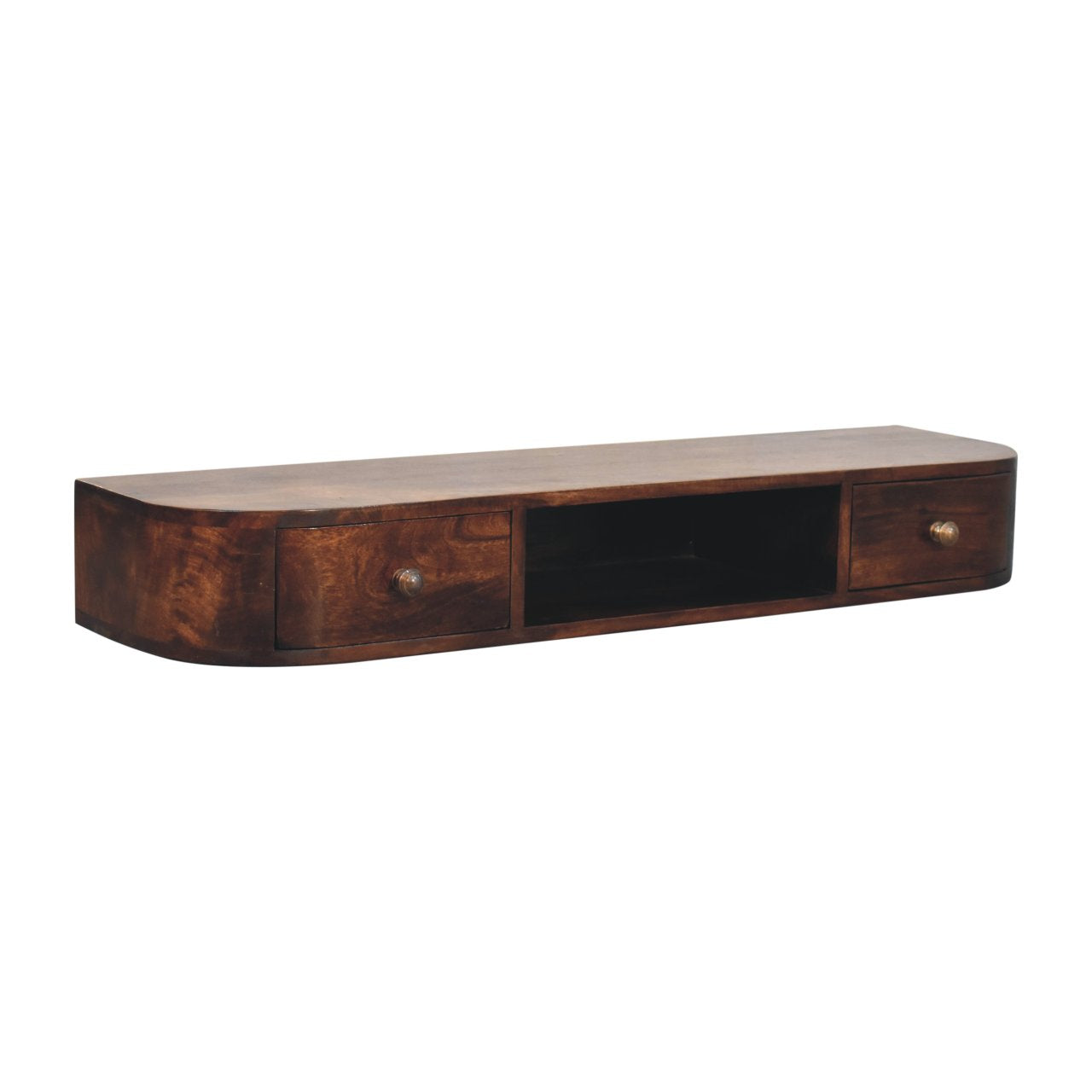 Lunar  Chestnut Console. 100% Solid Mango Wood