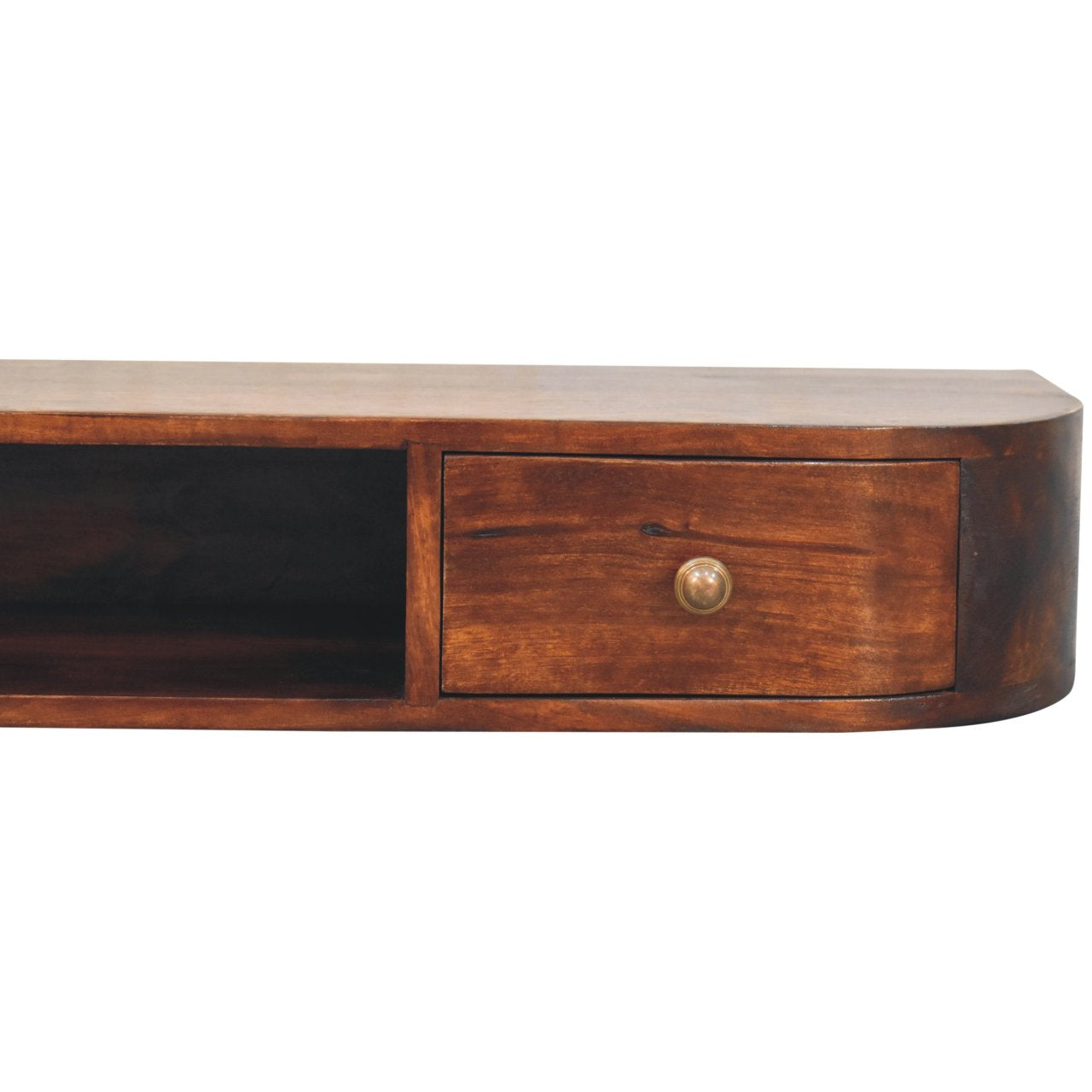 Lunar  Chestnut Console. 100% Solid Mango Wood