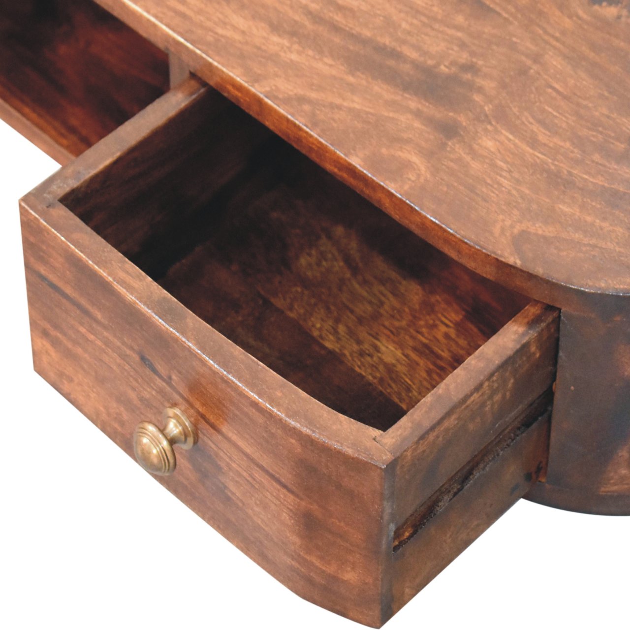 Lunar  Chestnut Console. 100% Solid Mango Wood
