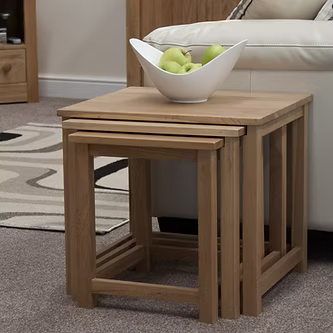 Lyon Nest of Tables. 100% Solid Oak